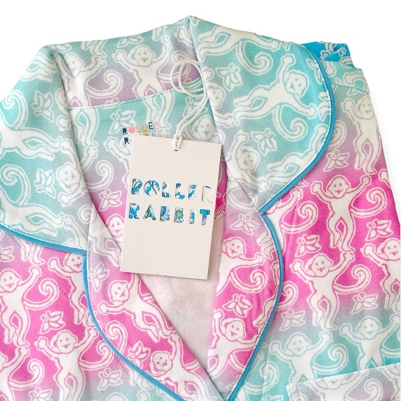 Roller Rabbit LIMITED EDITION Ombre Monkey Polo Pajamas NWT - Picture 3 of 7